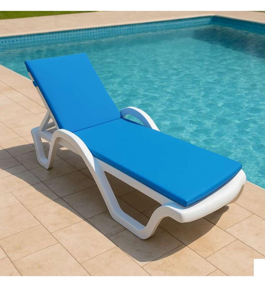 Coussin de bain de soleil, Turquoise, 100% POLYESTER