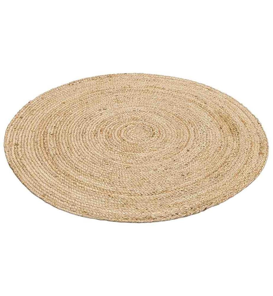Tapis, crème, 100% jute, 90 x 90 cm