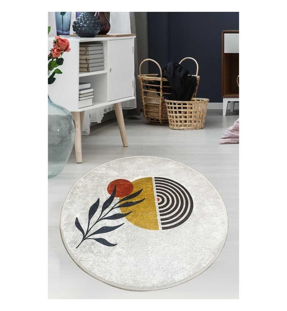 Tapis, Multicolore, 100% Polyester, 120 x 120 cm (1 pièce)