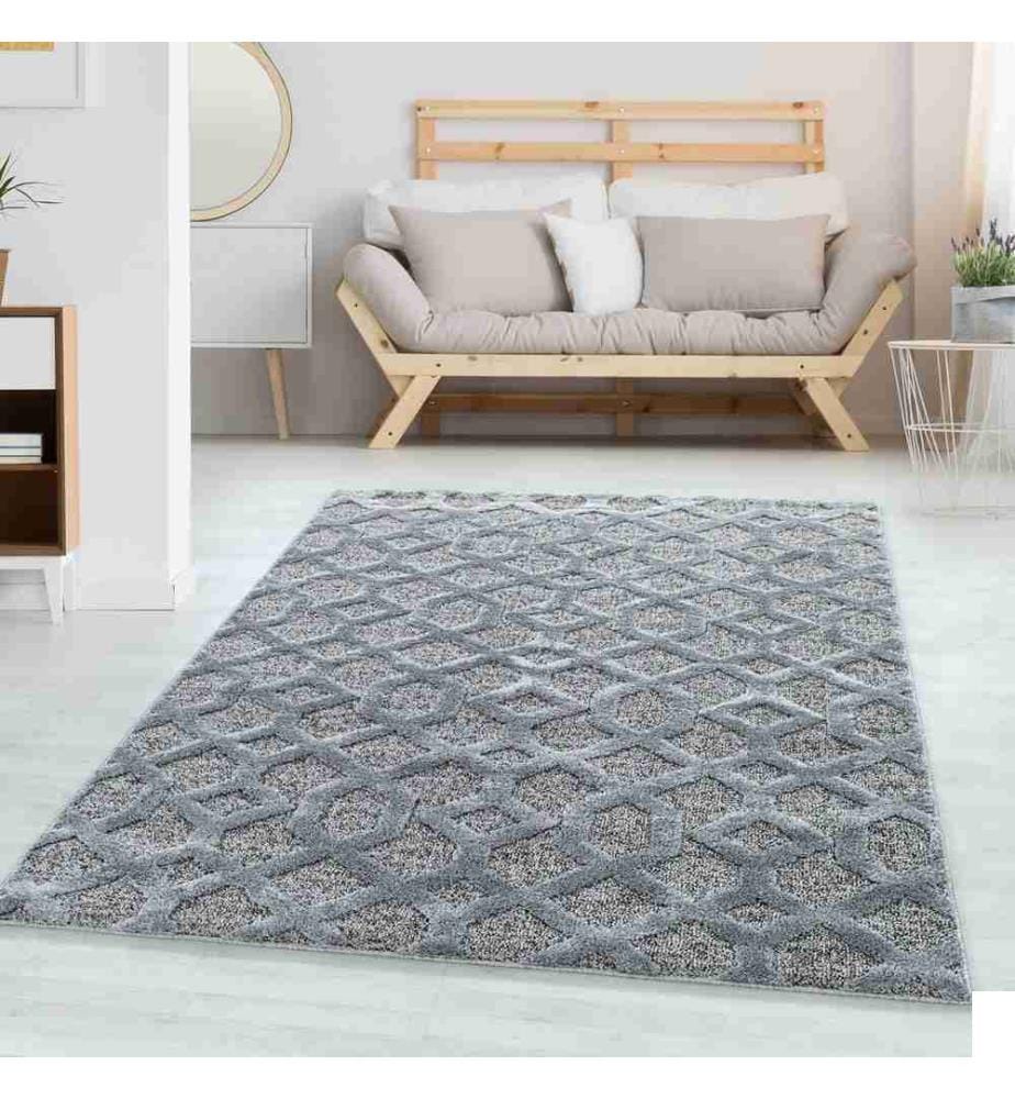 Tapis, gris, 100% polypropylène, 240 x 340 cm