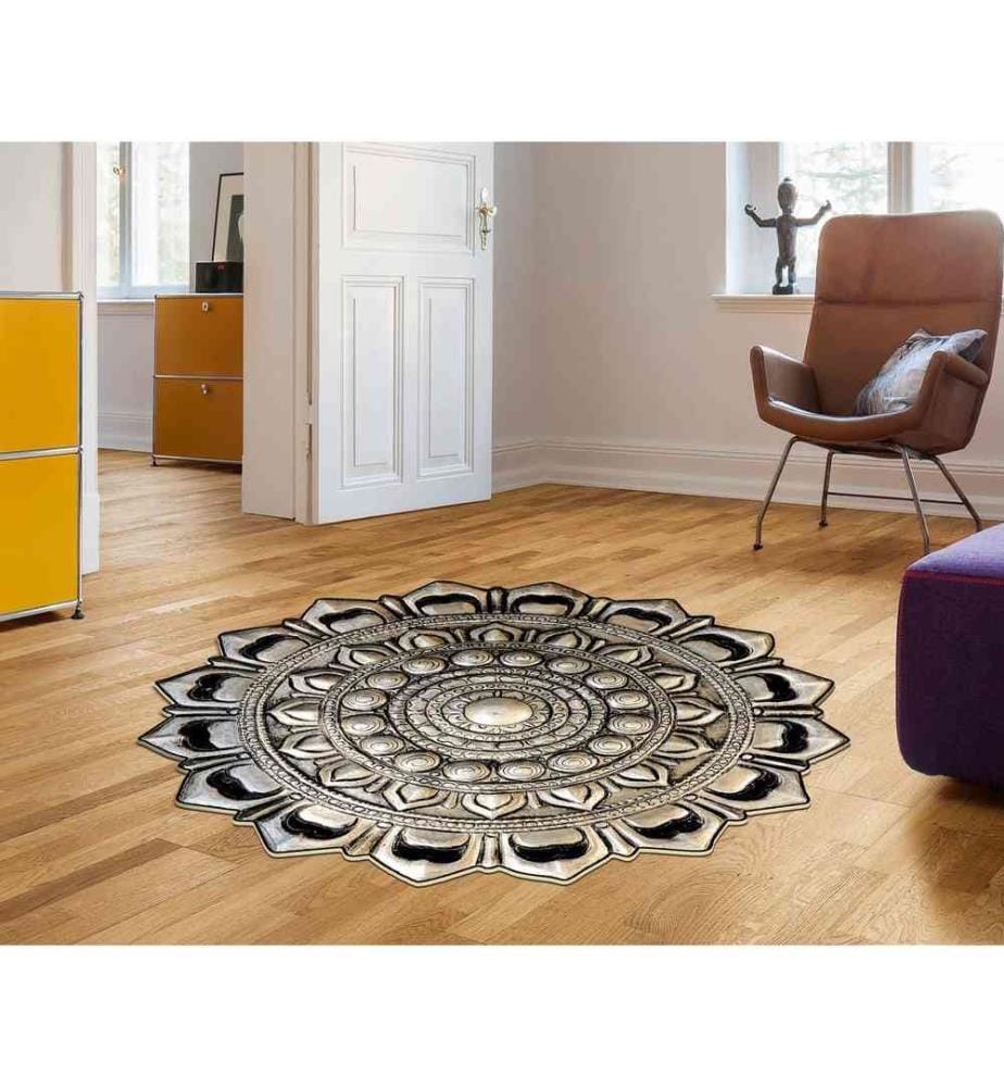 Tapis, cuivre, 100% polyester, 160 x 160 cm