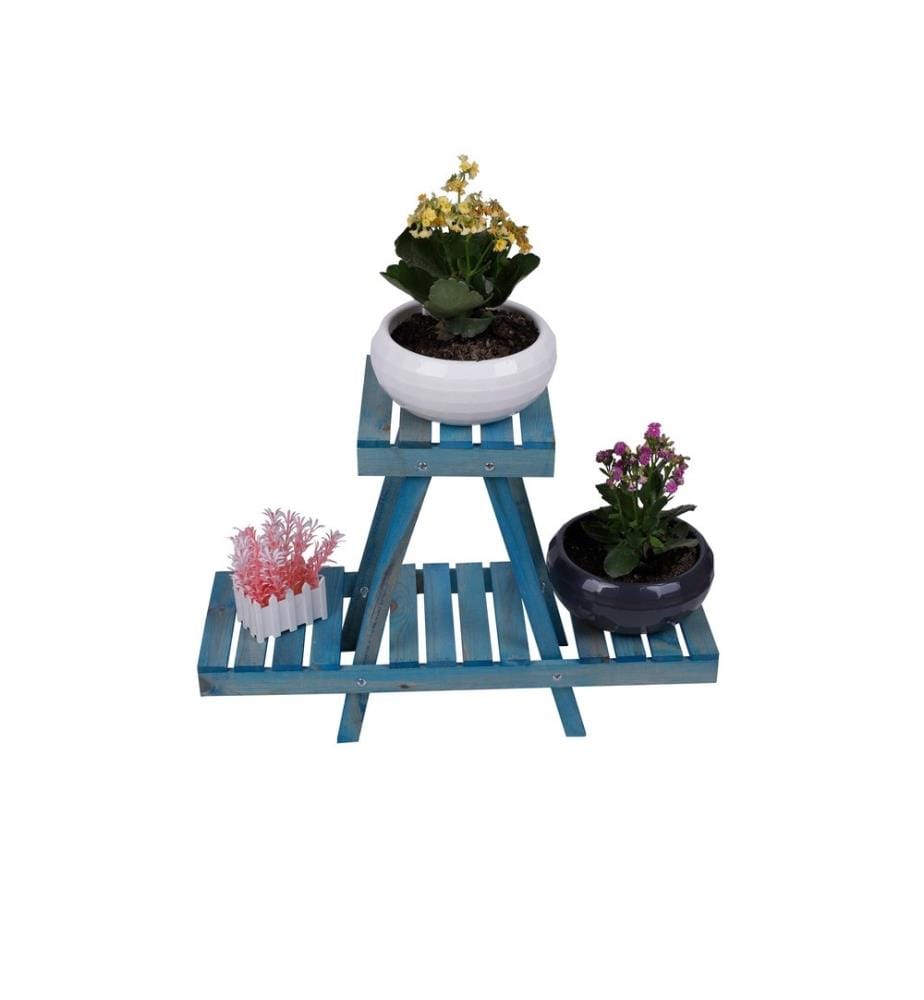 Jardiniere, Bleu, Design spécial, Pot de fleurs en bois