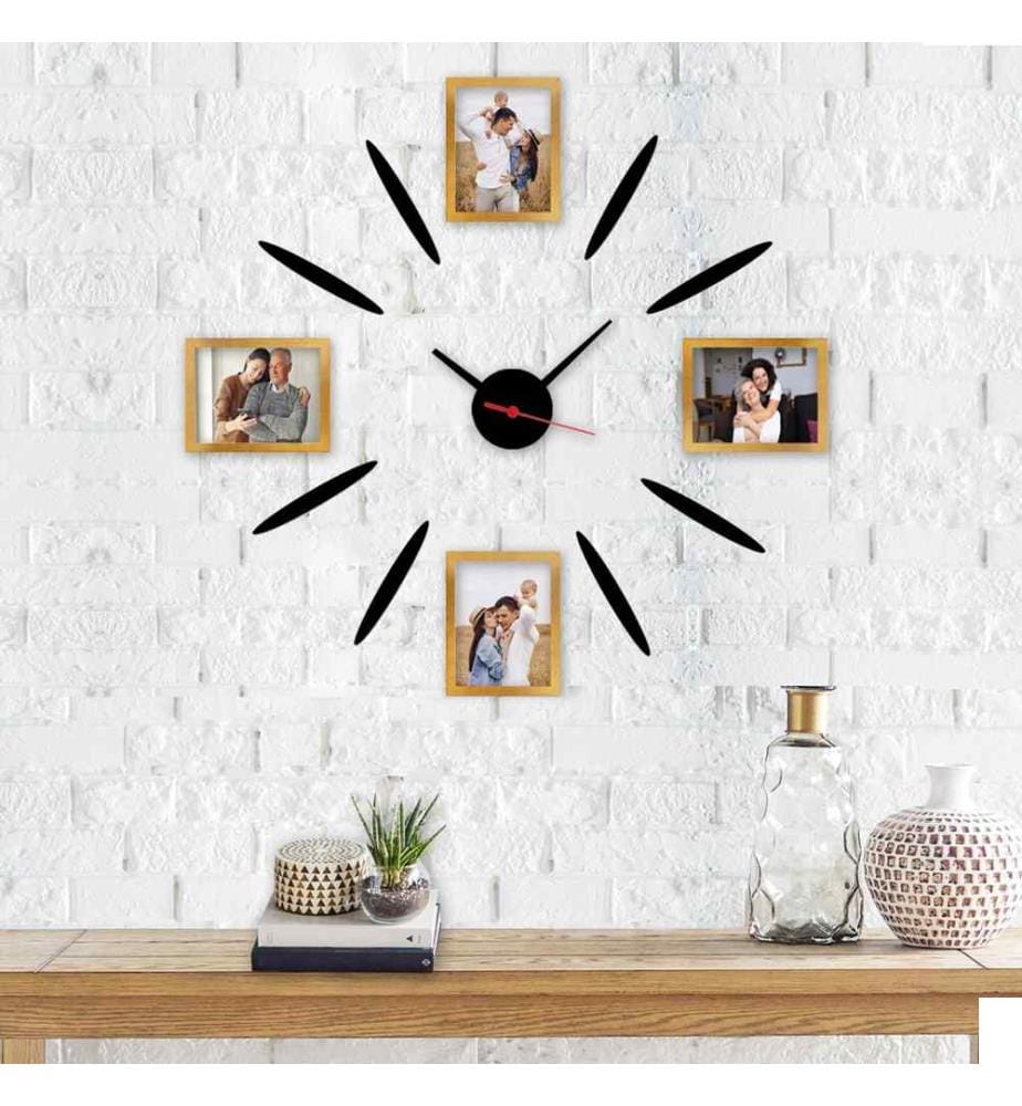 Horloge murale décorative, Multicolore, 100% MDF