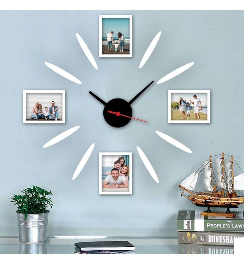 Horloge murale décorative, Multicolore, 100% MDF