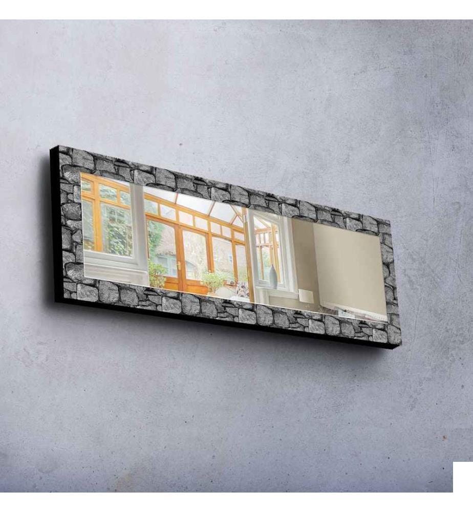 Miroir décoratif, Multicolore, Miroir, Réel, , Cadre en bois de pin
