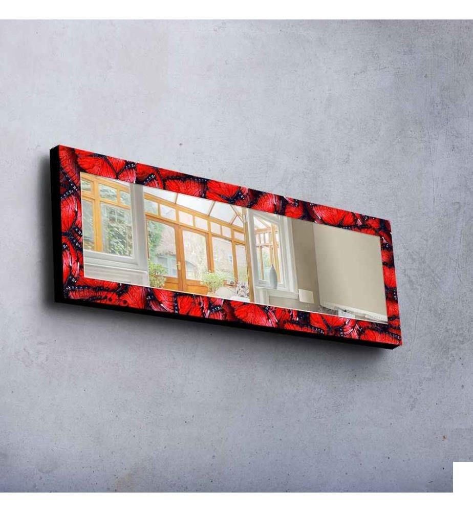 Miroir décoratif, Multicolore, Miroir, Réel, , Cadre en bois de pin