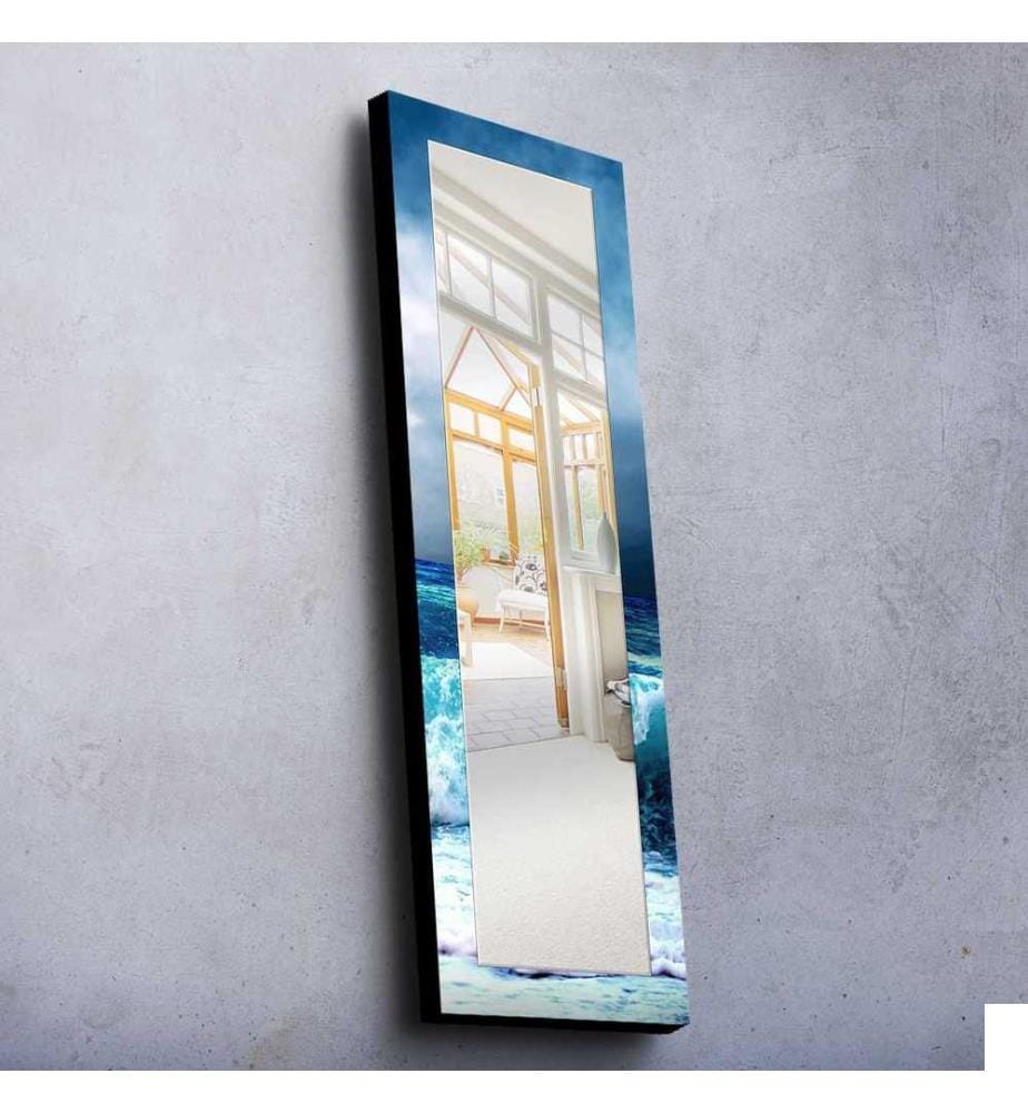Miroir décoratif, Multicolore, Miroir, Réel, , Cadre en bois de pin