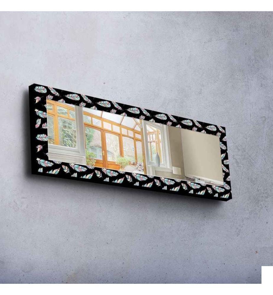 Miroir décoratif, Multicolore, Miroir, Réel, , Cadre en bois de pin