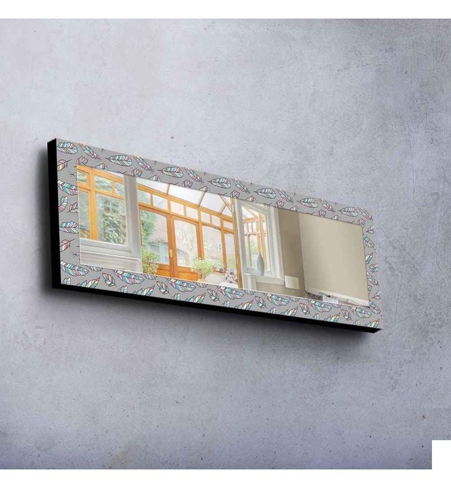 Miroir décoratif, Multicolore, Miroir, Réel, , Cadre en bois de pin