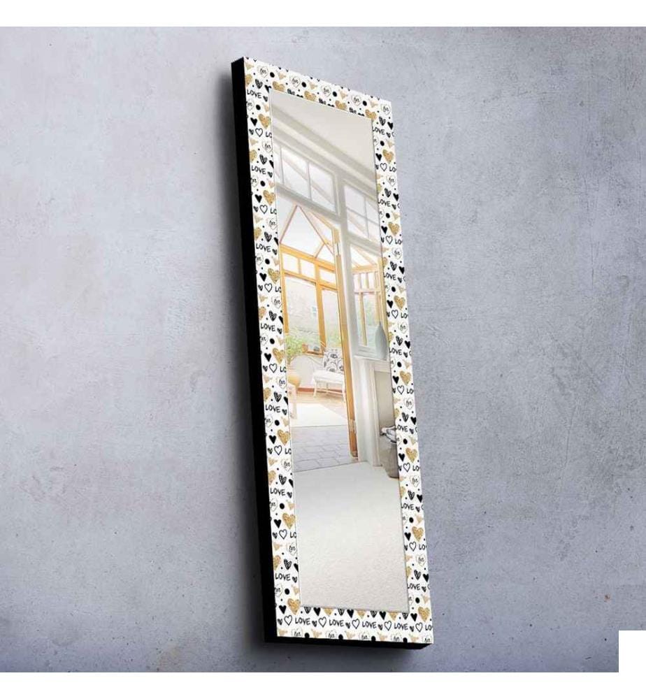 Miroir décoratif, Multicolore, Miroir, Réel, , Cadre en bois de pin