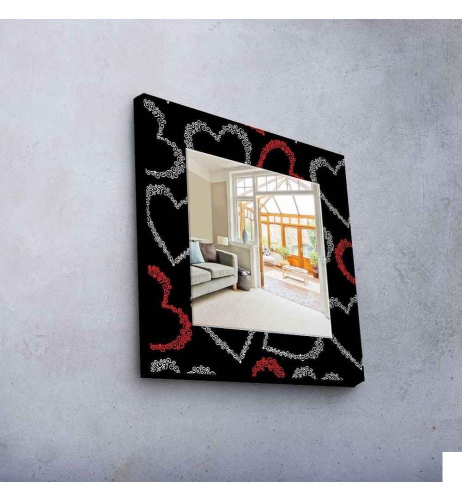 Miroir décoratif, Multicolore, Miroir, Réel, , Cadre en bois de pin