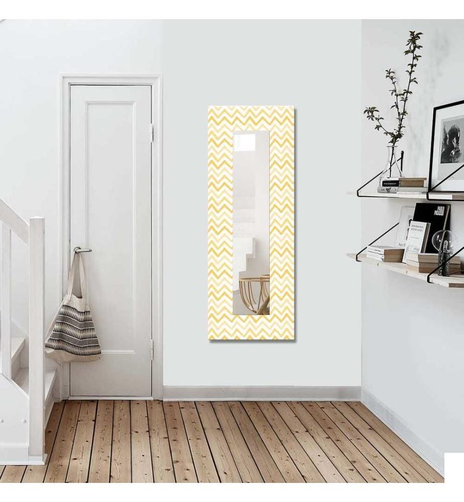 Miroir décoratif, multicolore, toile sur MDF