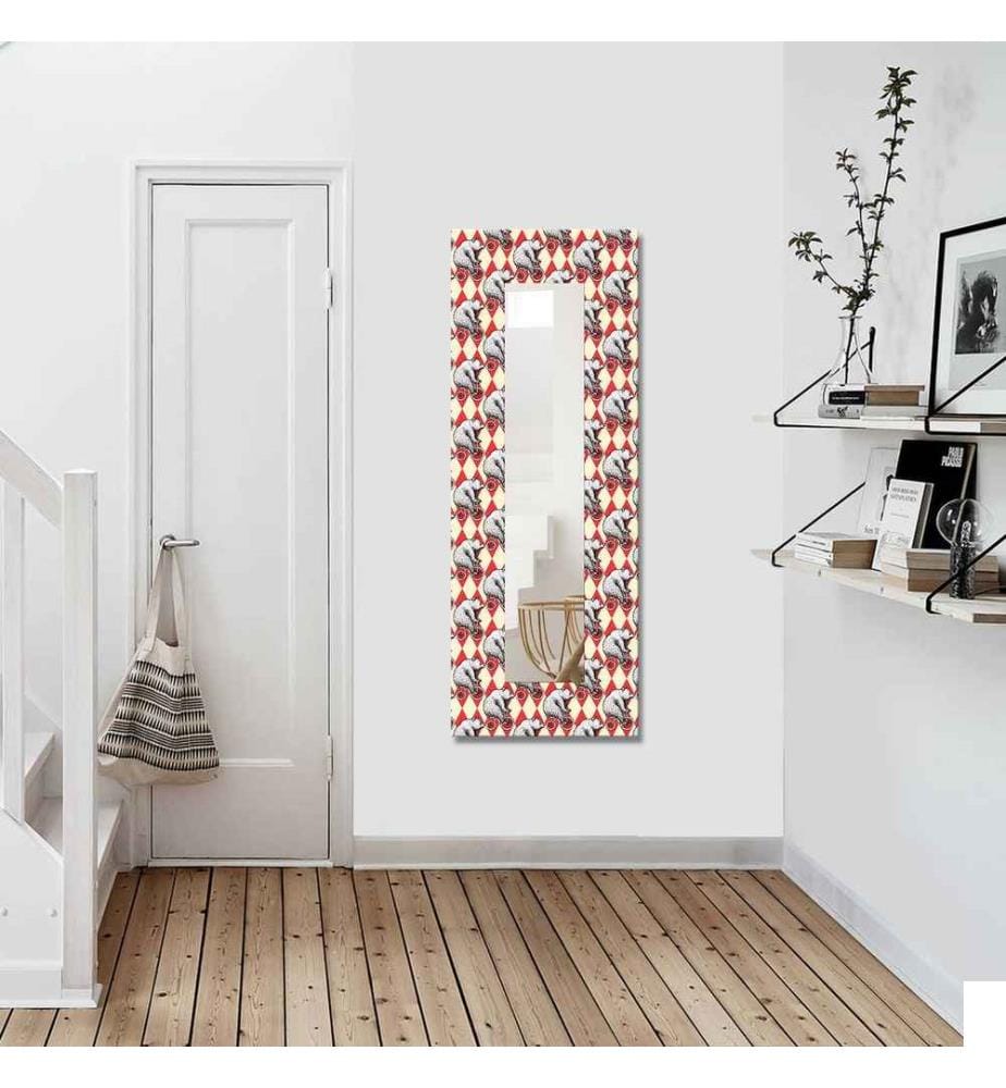 Miroir décoratif, multicolore, toile sur MDF