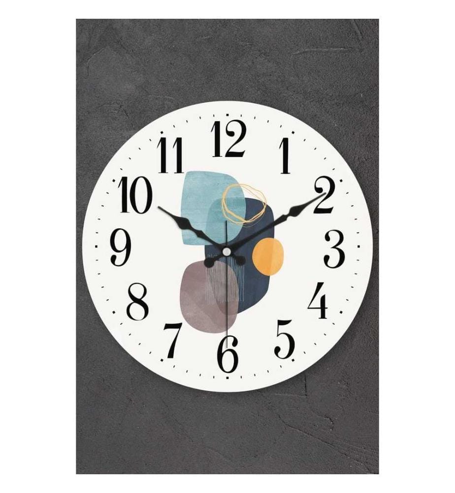Horloge murale décorative, multicolore, 100% verre