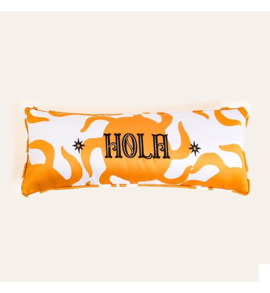 Coussin, Ecru, Jaune, 100% POLYESTER