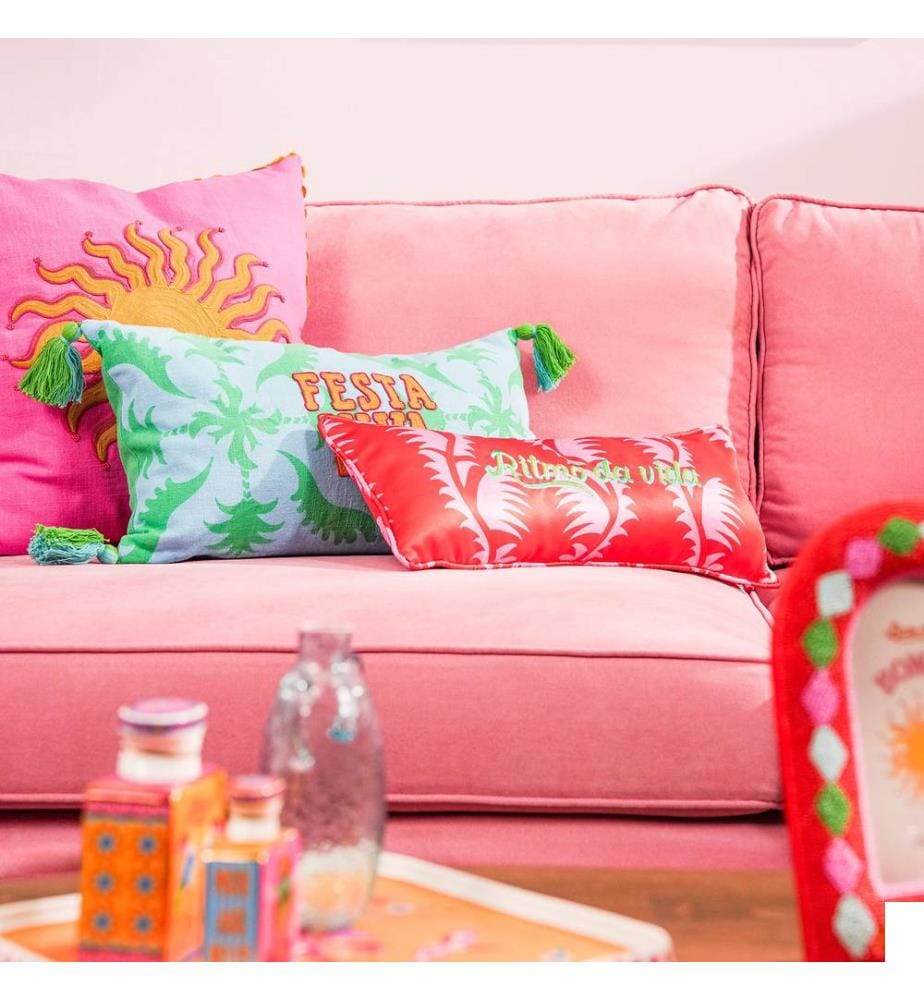 Coussin, rose, rouge, 100% POLYESTER