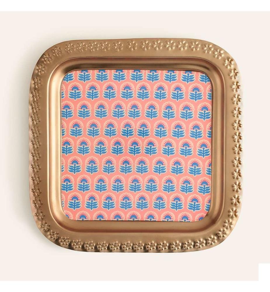 Plateau, Jaune, Bleu, 100% METAL