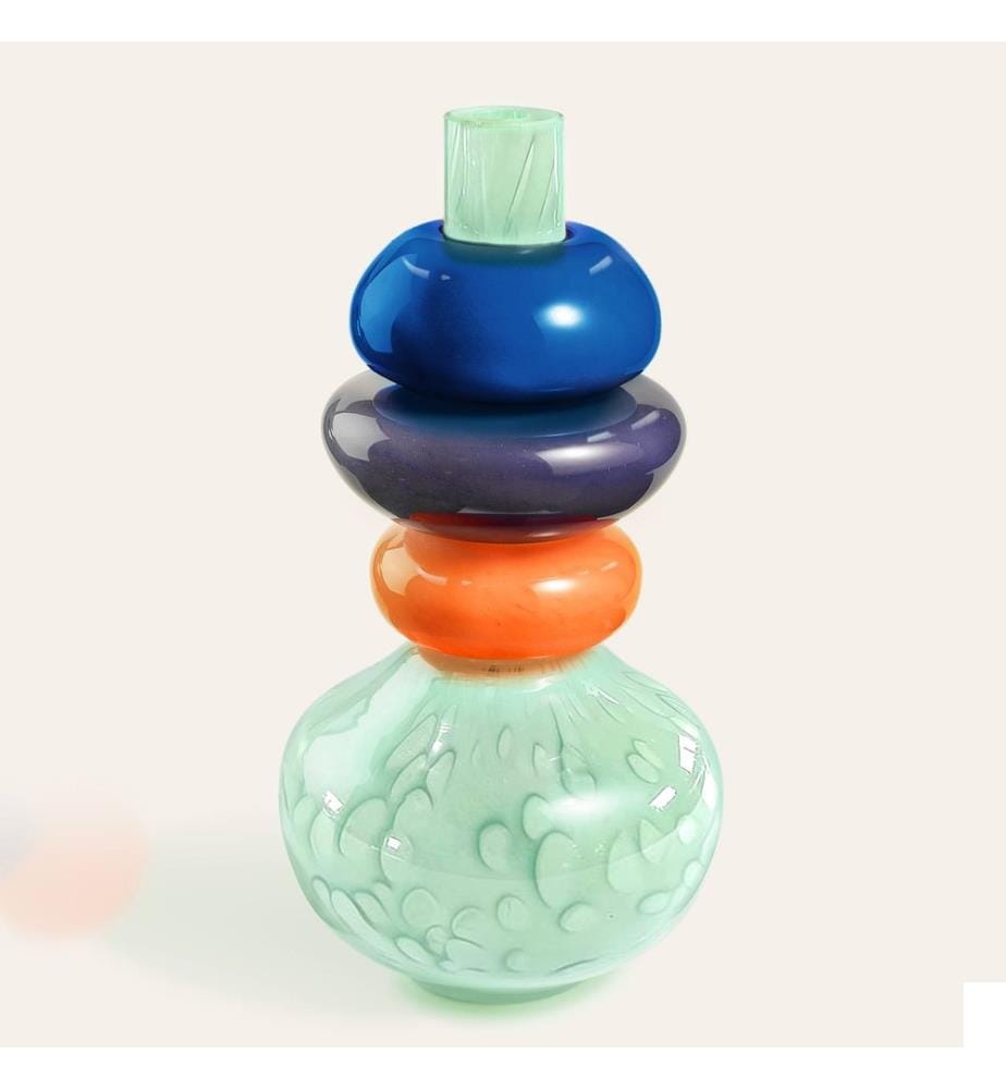 Vase, Multicolore, 100% VERRE