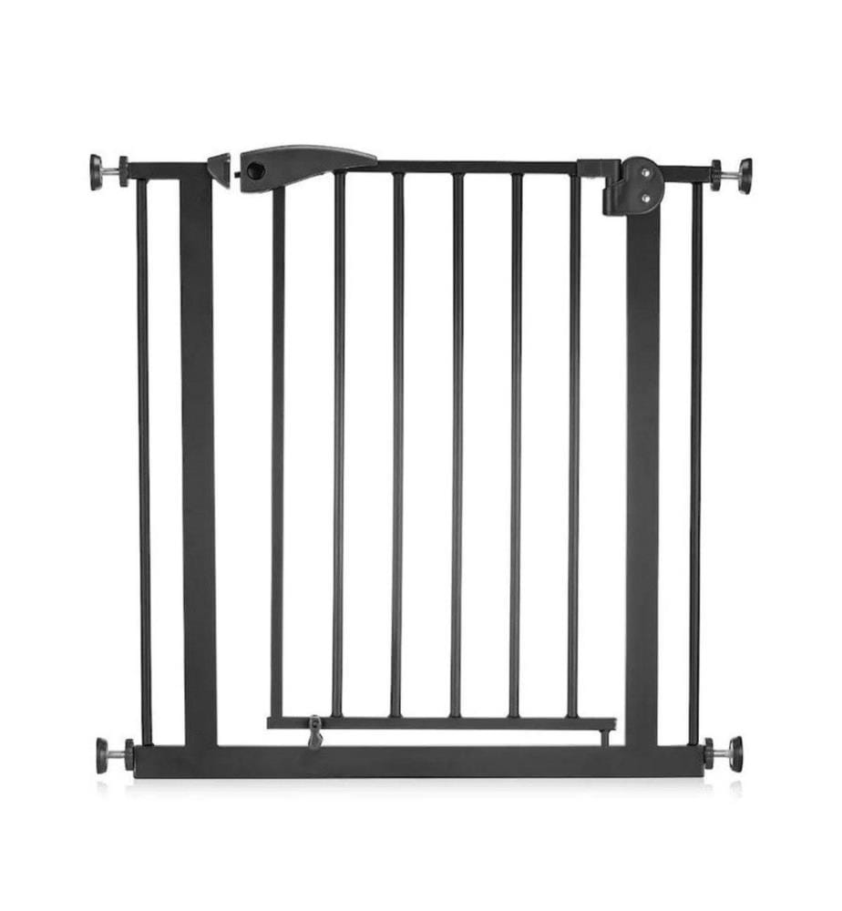 Porte de sécurité pour bébé, noire, en métal