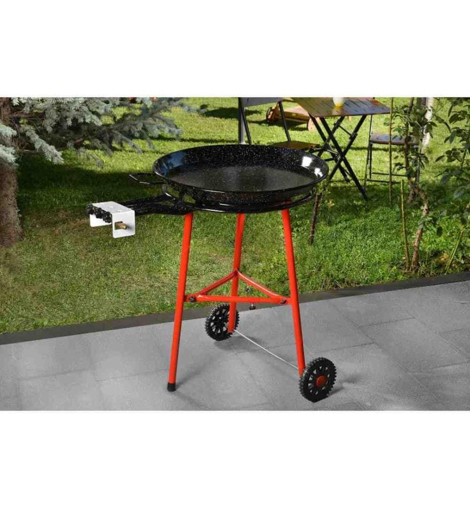 Grille de barbecue, noire, en métal