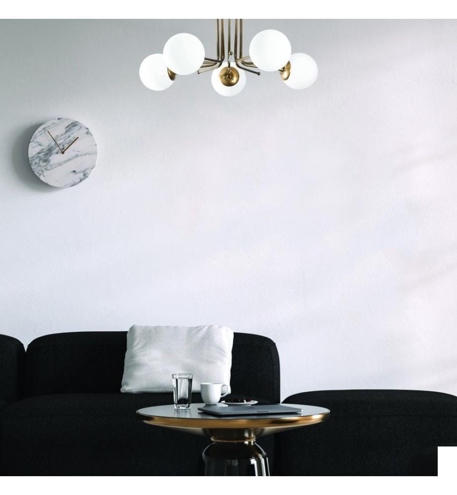 Lustre, or, blanc, corps en fer