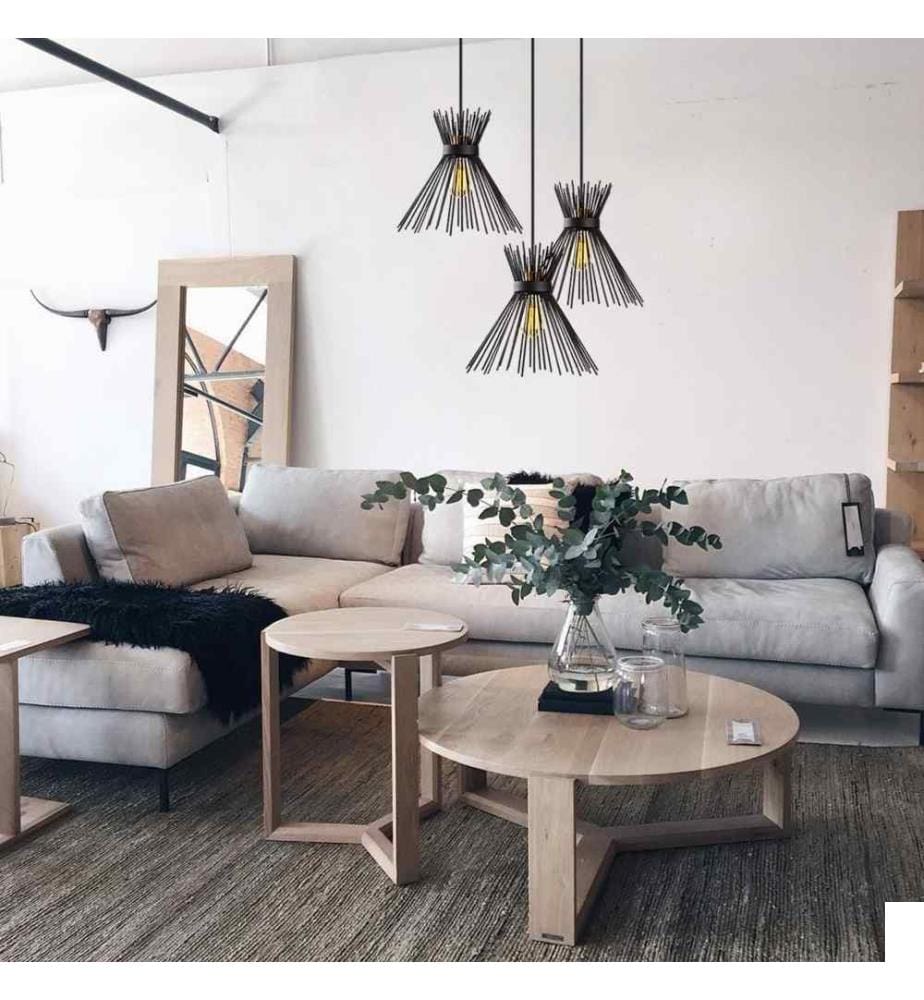 Lustre, noir, corps en fer
