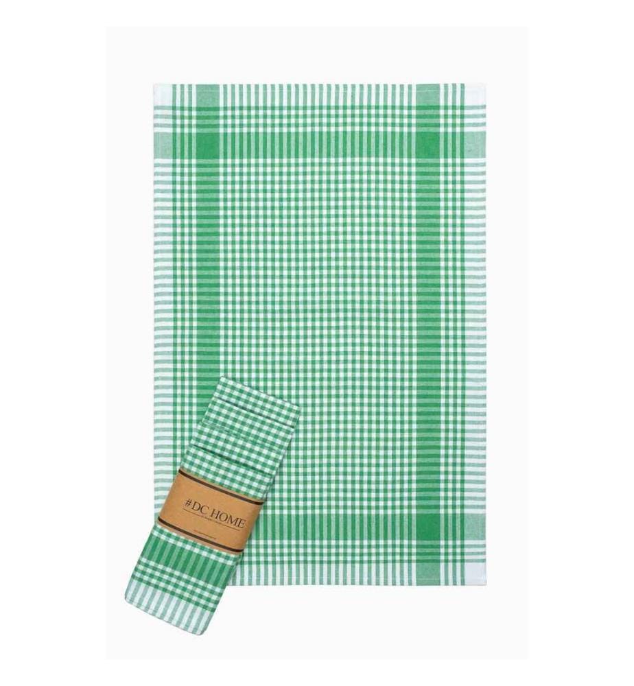 Set d'essuie-mains, 5 pièces, vert, coton