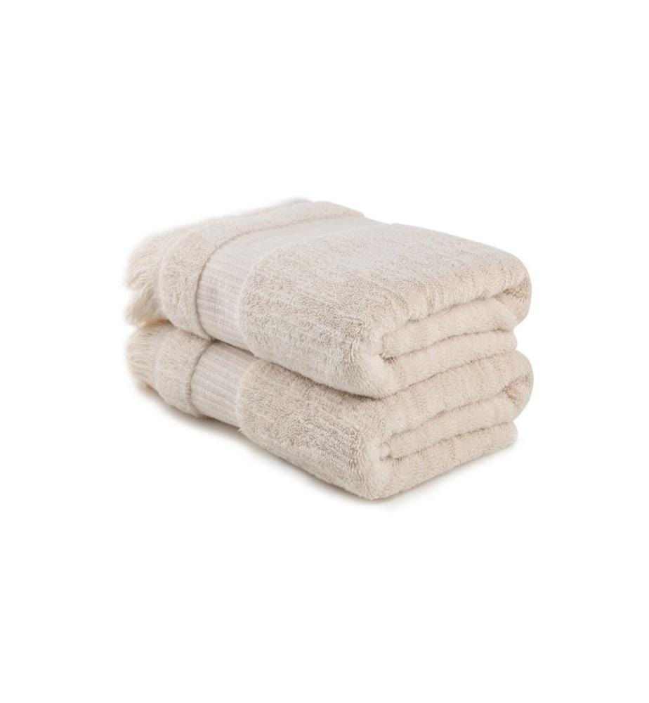 Set de serviettes, 2 pièces, Cappuccino, 100% coton