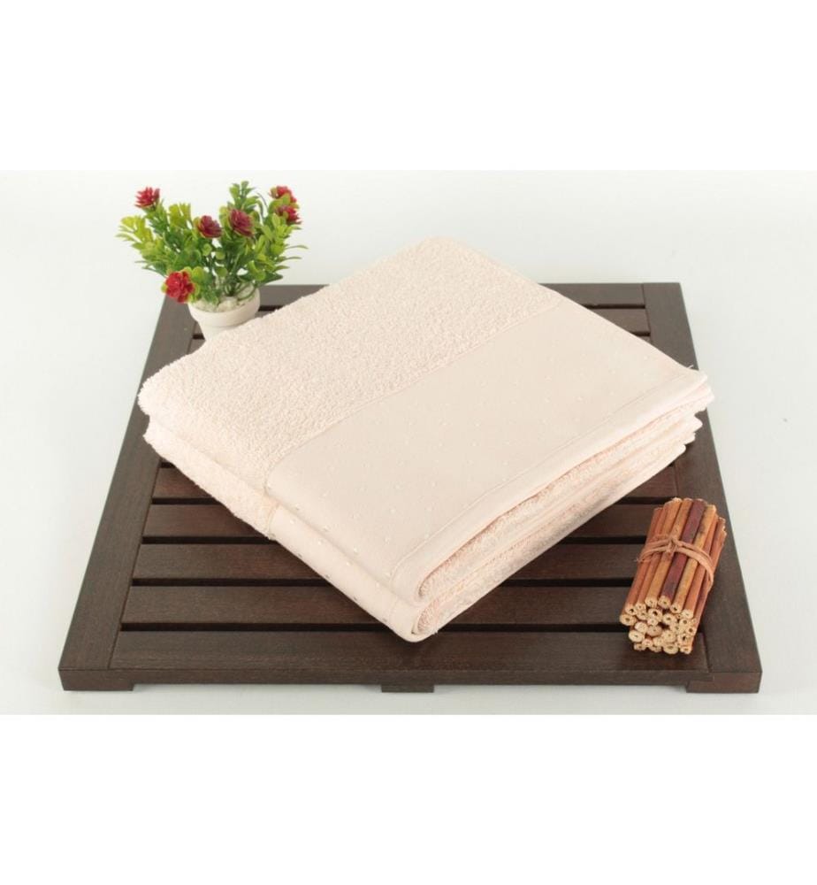Set d'essuie-mains, 2 pièces, blanc poudré, coton, 510 gr-m²,