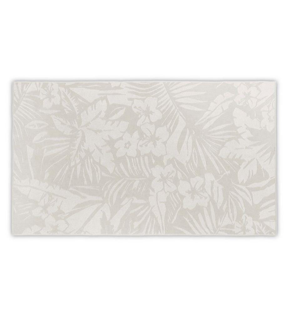 Fouta, serviette de plage, crème, 100% coton