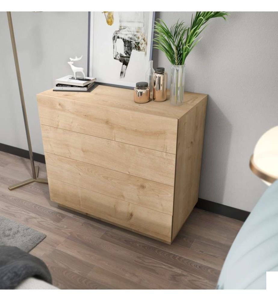 Commode, chêne, panneau de particules mélaminé