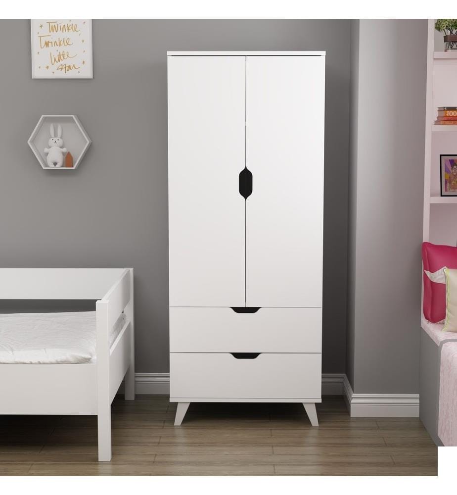 Armoire, blanc, panneau de particules mélaminé