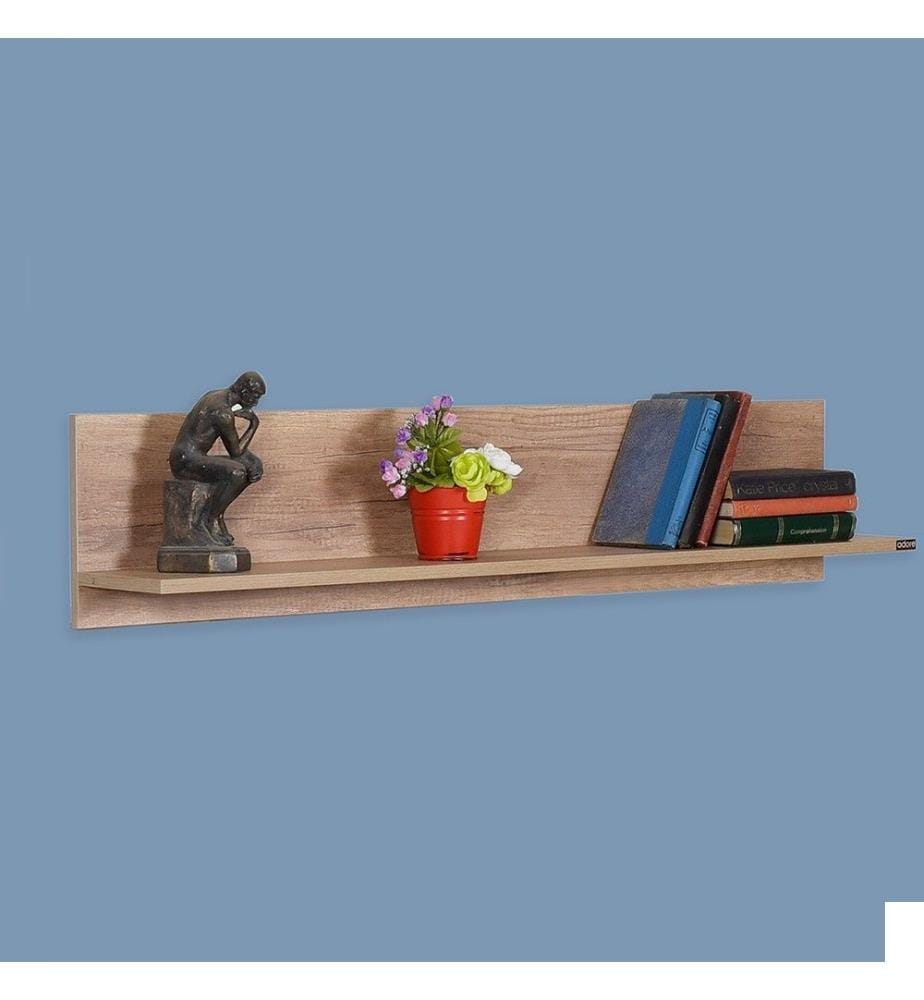 Etagère murale, noyer clair, panneau de particules mélaminé
