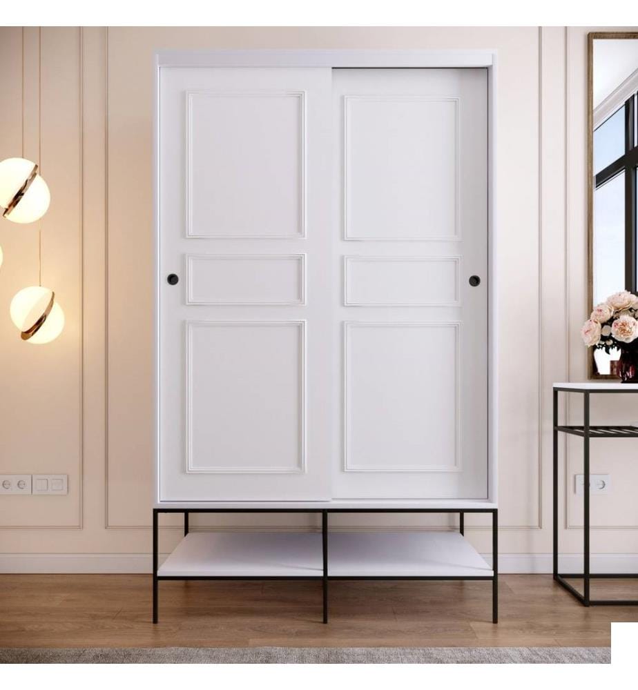 Armoire, blanc, panneau de particules mélaminé