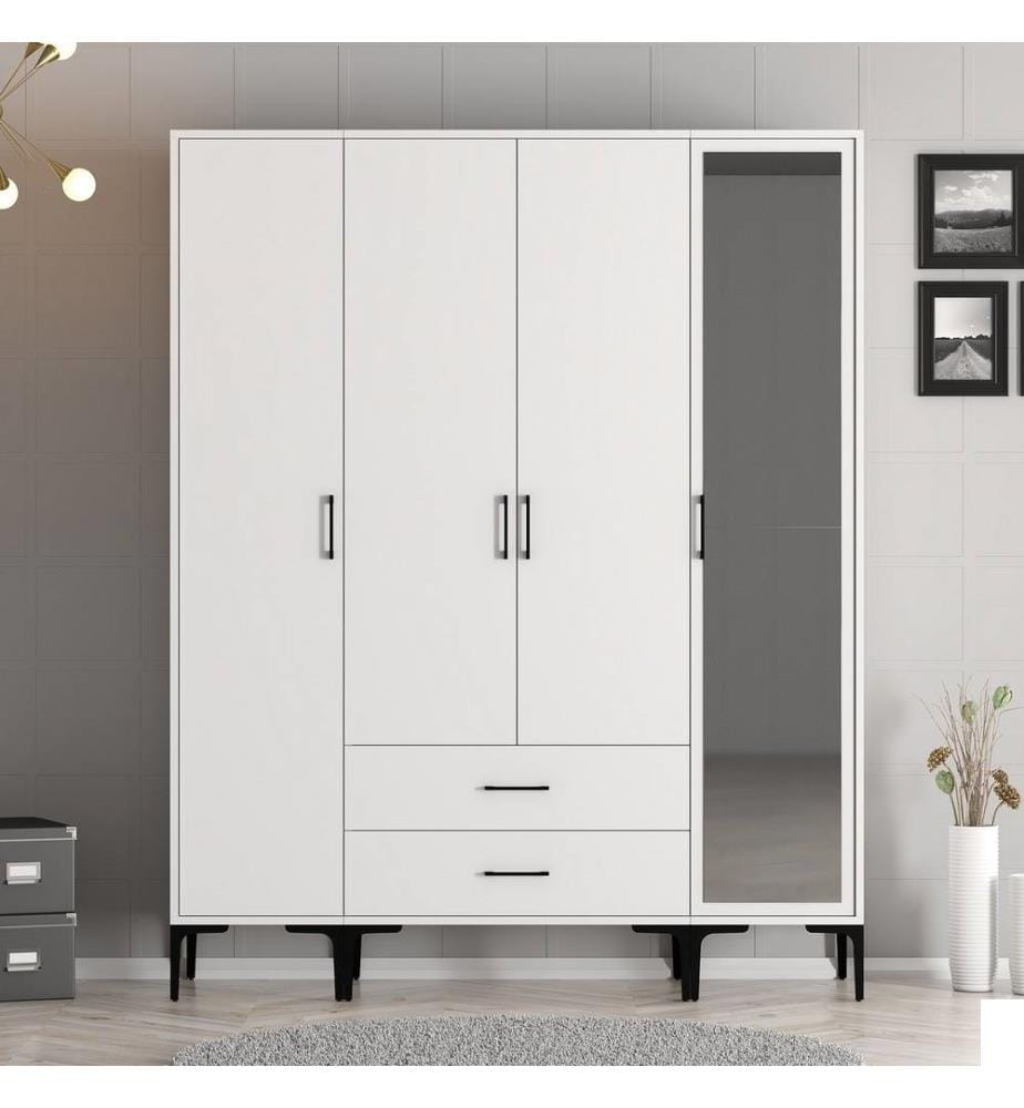 Armoire, blanc, panneau de particules mélaminé