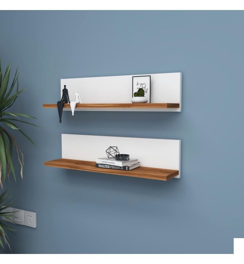 Etagère murale, blanc, panneau de particules mélaminé