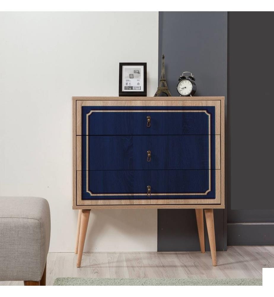 Commode, chêne Sonoma, panneau de particules mélaminé