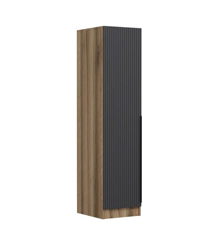 Armoire, anthracite, doré, 100 % PANNEAUX DE PARTICULES REVÊTUS DE MÉLAMINE