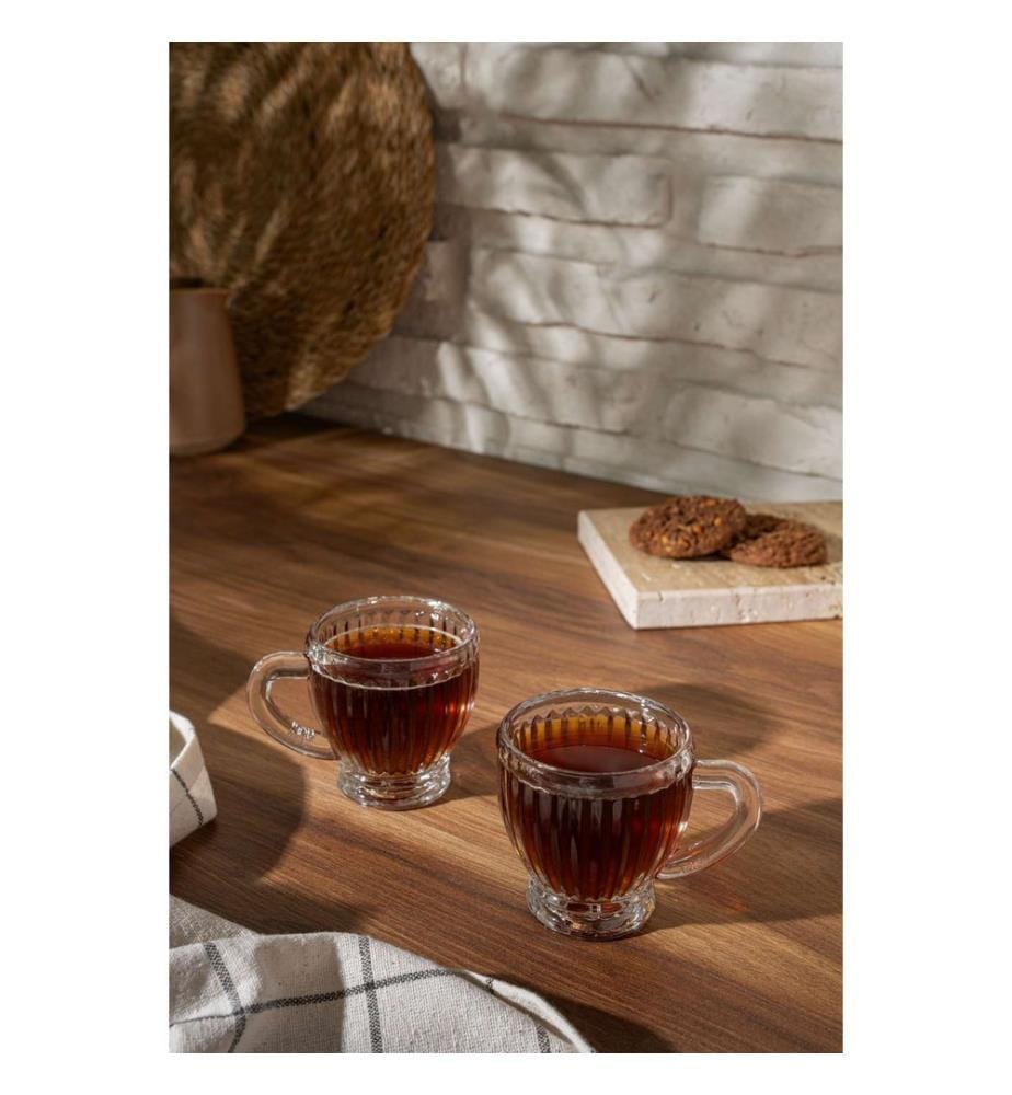 Set de tasses à café, 6 pièces, transparent, 100 % VERRE