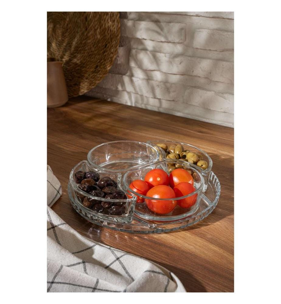 Ensemble pour le petit-déjeuner, 5 pièces, transparent, 100 % VERRE
