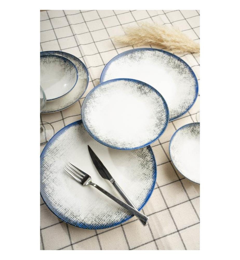 Service de table, 24 pièces, multicolore, 100 % PORCELAINE