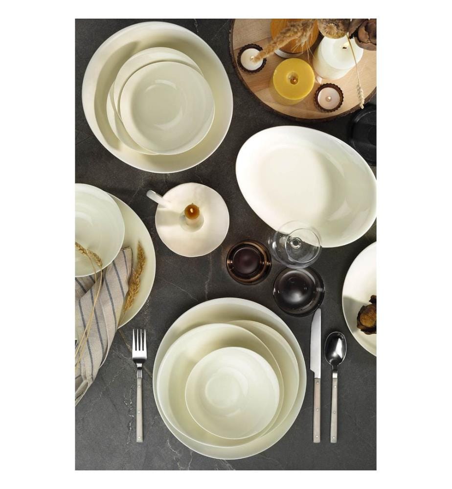 Service de table, 52 pièces, Multicolore, 100% Porcelain