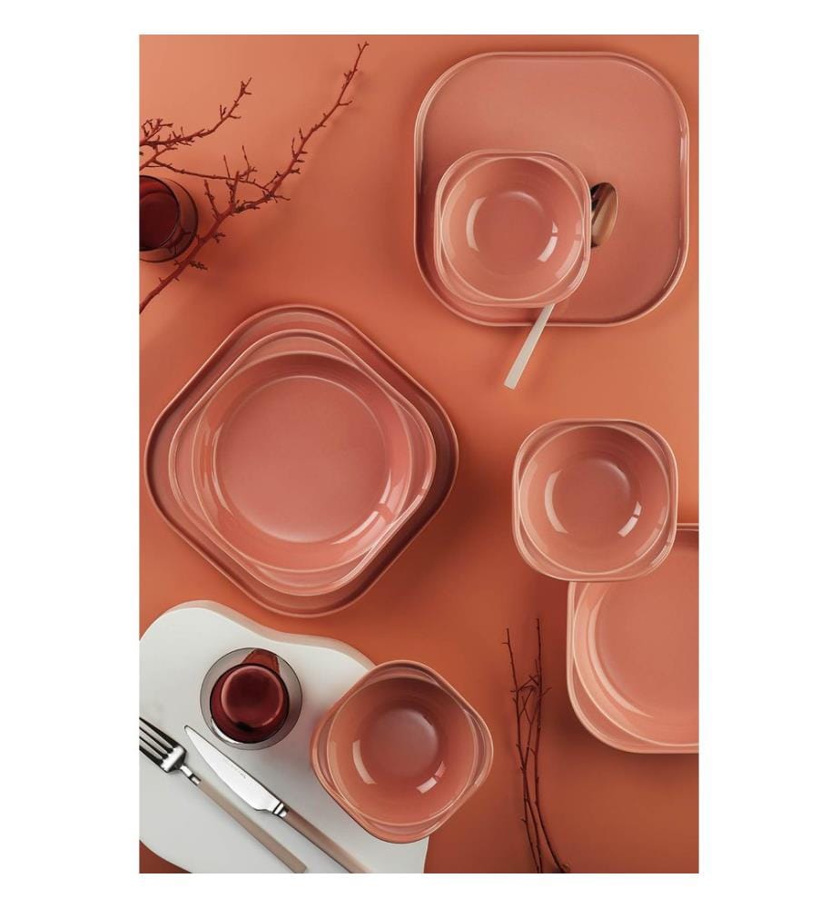Service de table, 18 pièces, Multicolore, 100% Porcelain