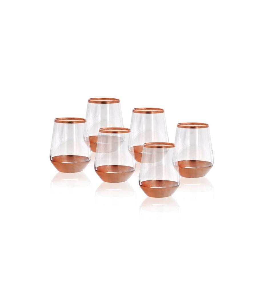 Set de verre, 6 pièces, Cuivre, 100% Verre