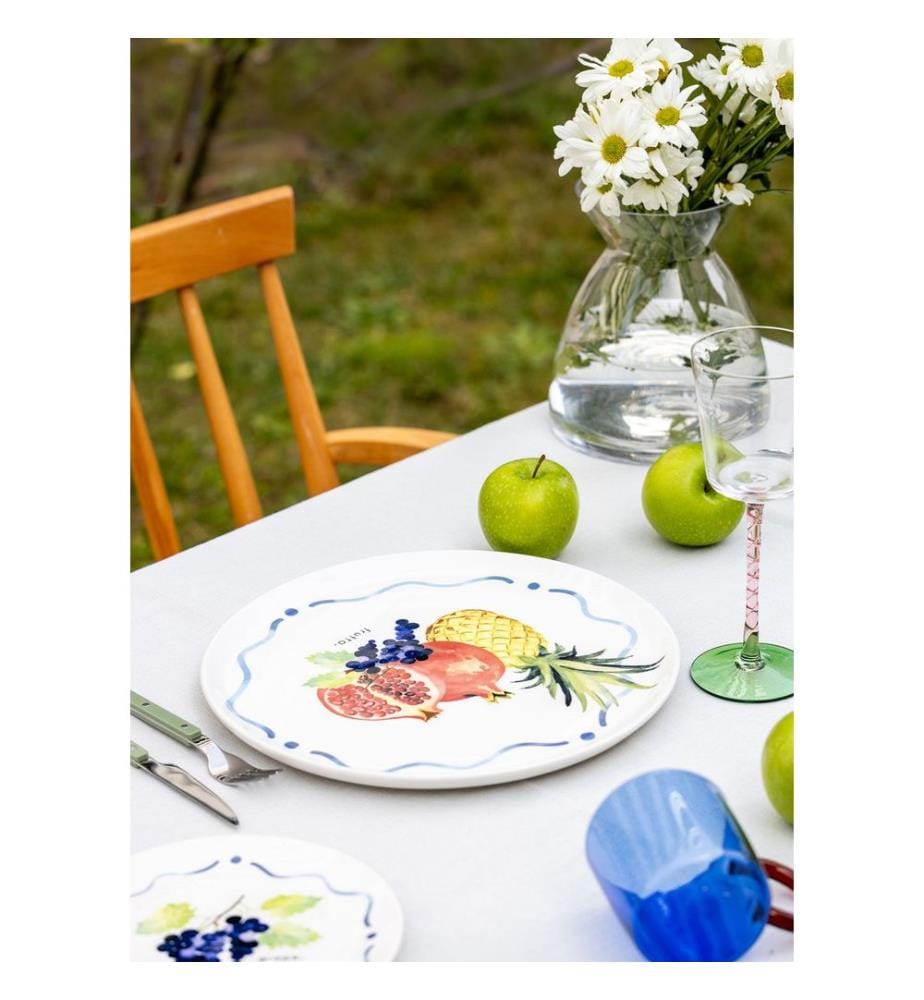 Assiette de service, multicolore, 100 % CÉRAMIQUE