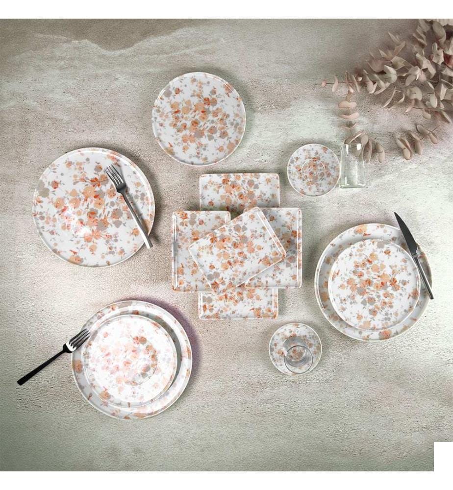 Service de petit-déjeuner, 30 pièces, multicolore, 100 % PORCELAINE