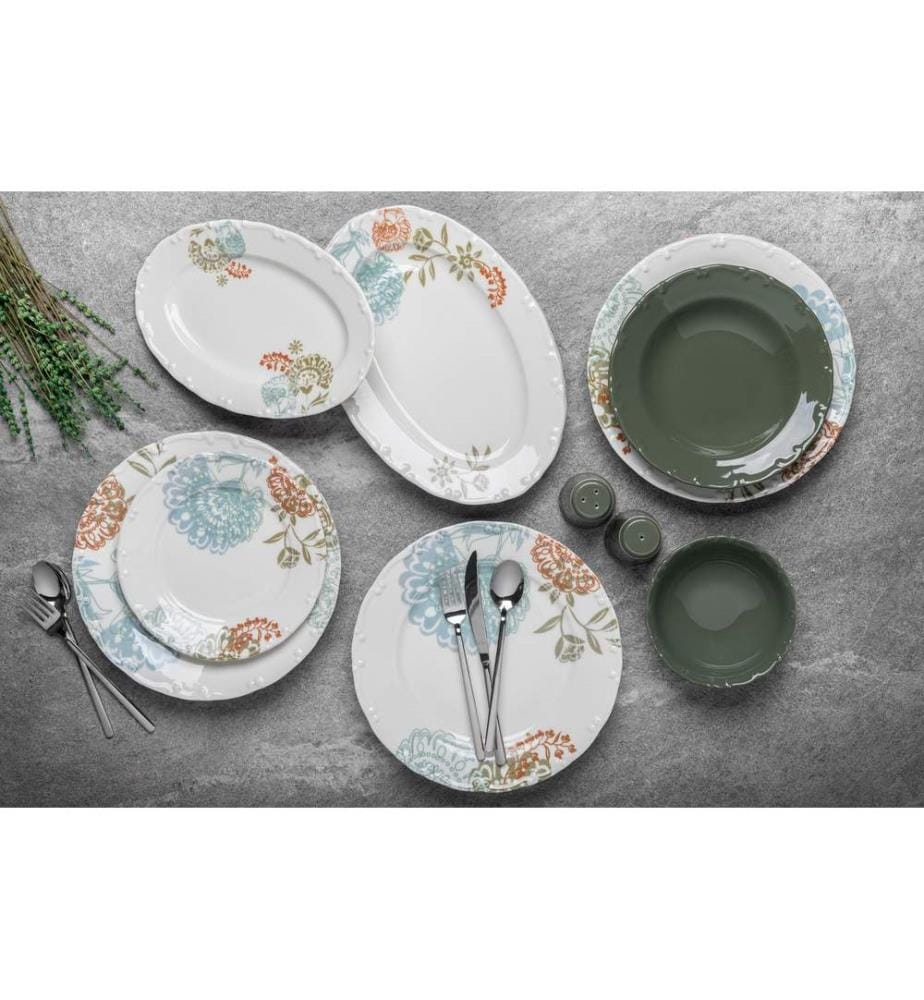 Service de table, 29 pièces, multicolore, 100 % PORCELAINE