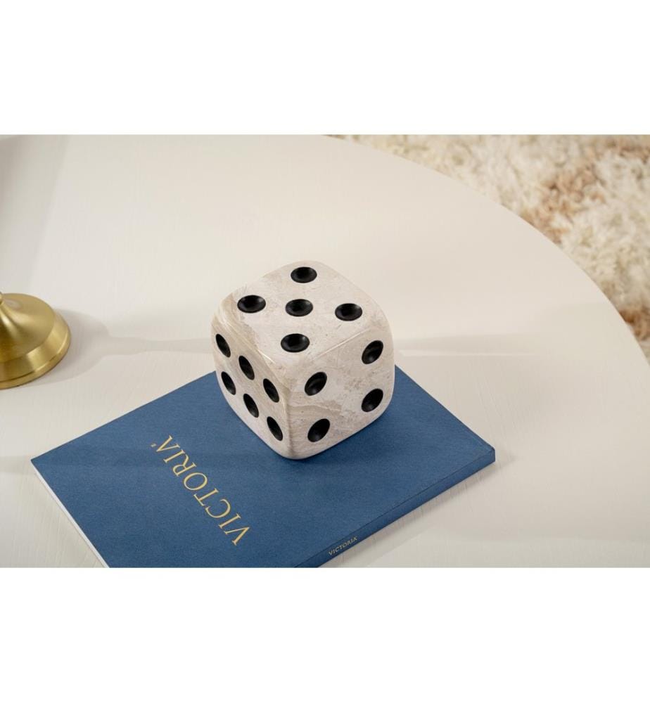 Objet décoratif, beige, noir, 100 % marbre