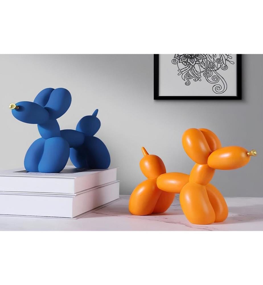 Ensemble d'objets décoratifs, 2 pièces, bleu, orange, 100 % POLYESTER