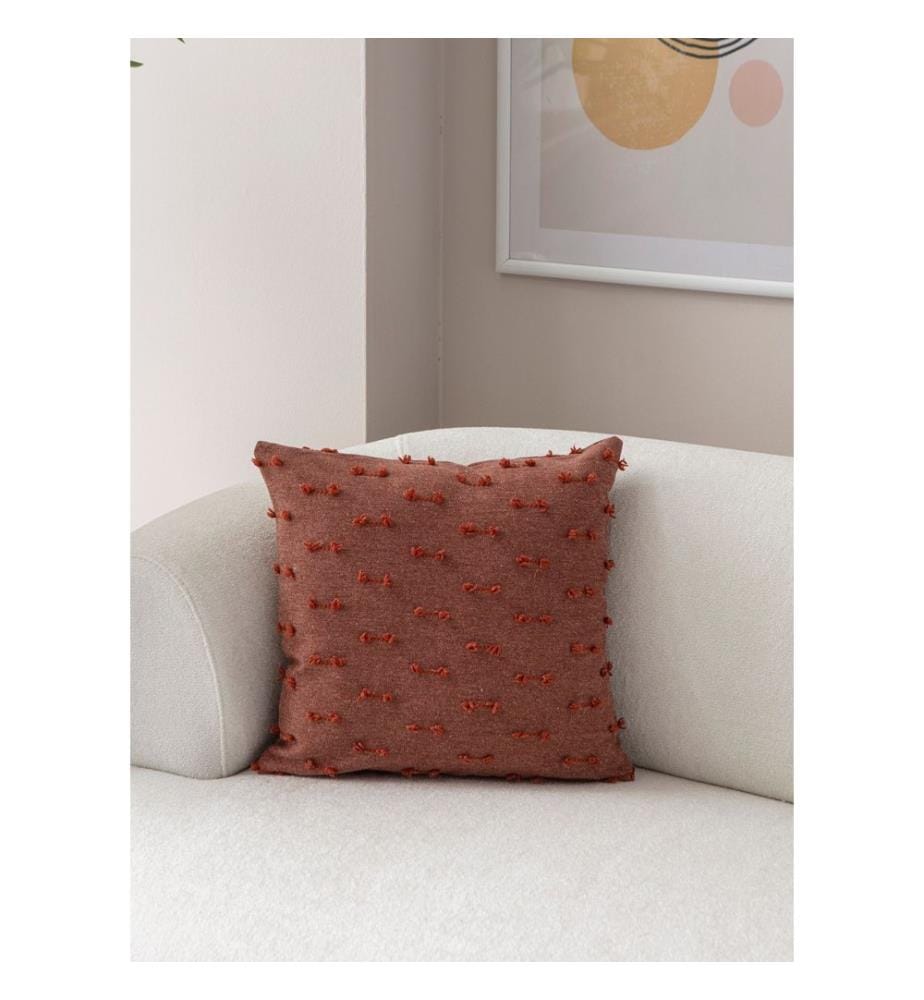 Housse de coussin, rouge carrelage, tissu : 100 % POLYESTER